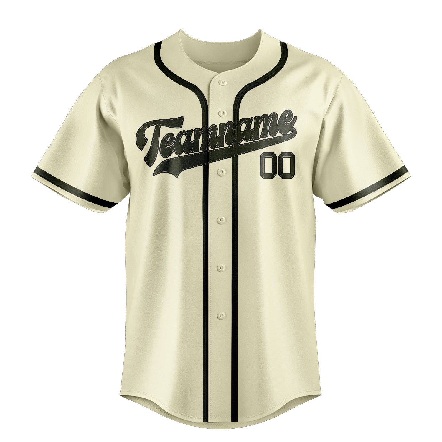 Benutzerdefiniertes Professionelles Beige Dunkles Oliv Baseballtrikot