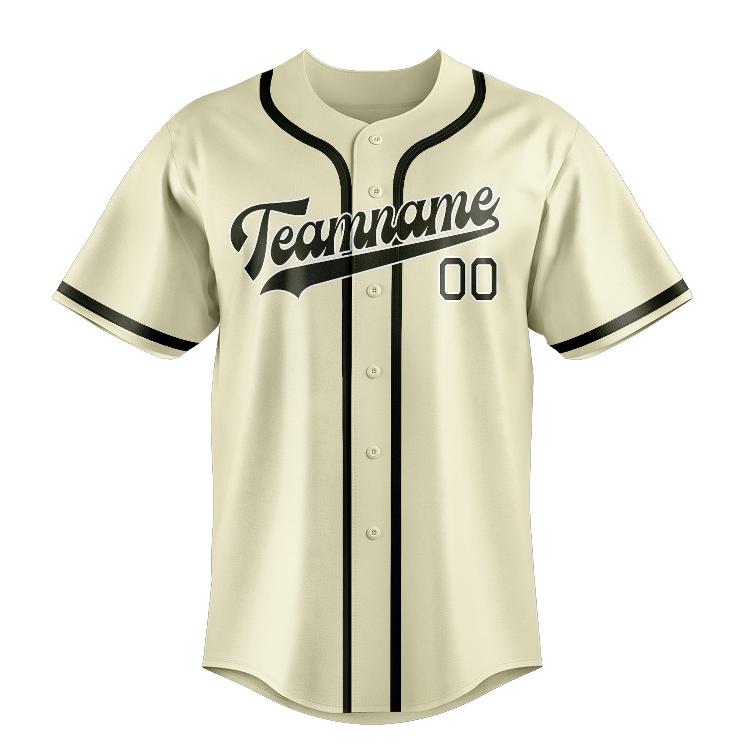 Benutzerdefiniertes Professionelles Beige Dunkles Oliv Baseballtrikot