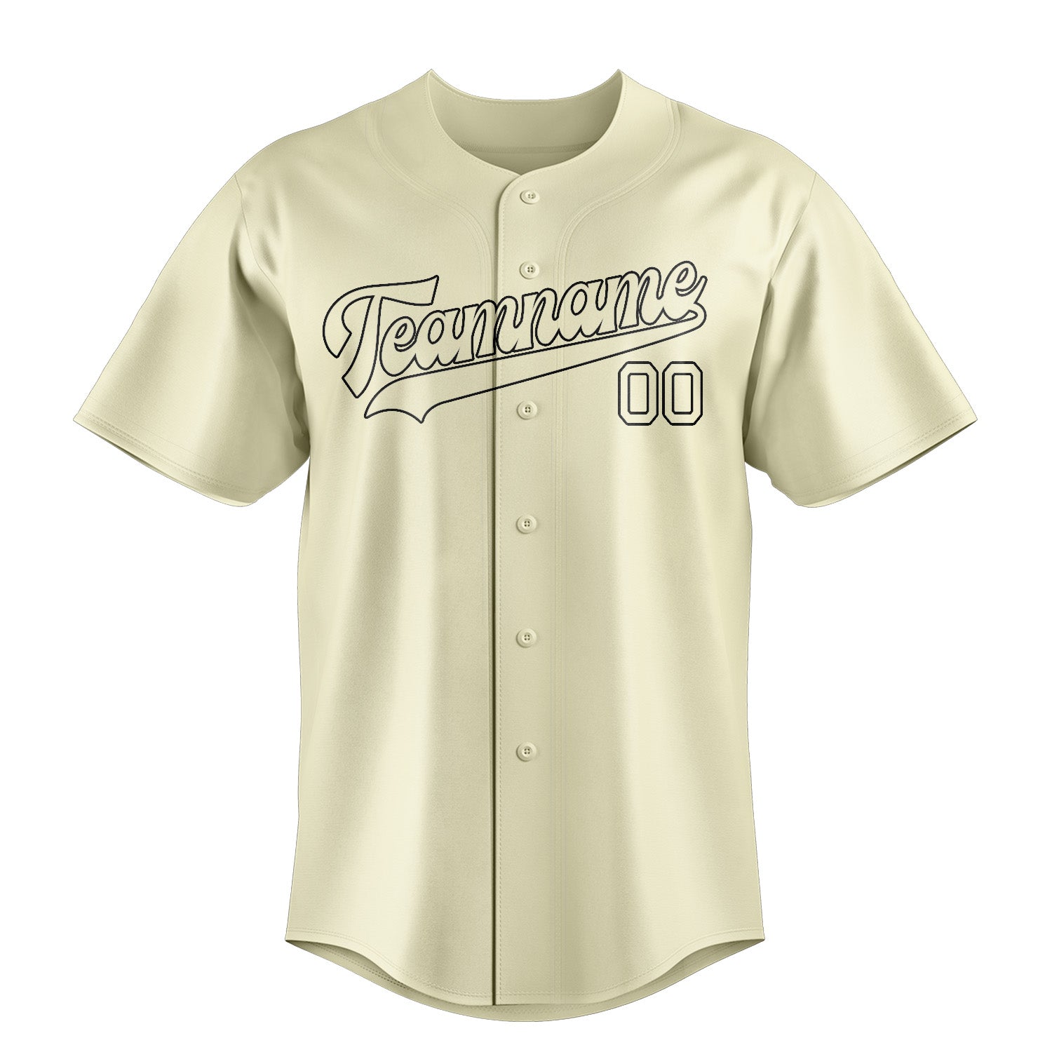 Benutzerdefiniertes Professionelles Beige Schwarz Baseballtrikot