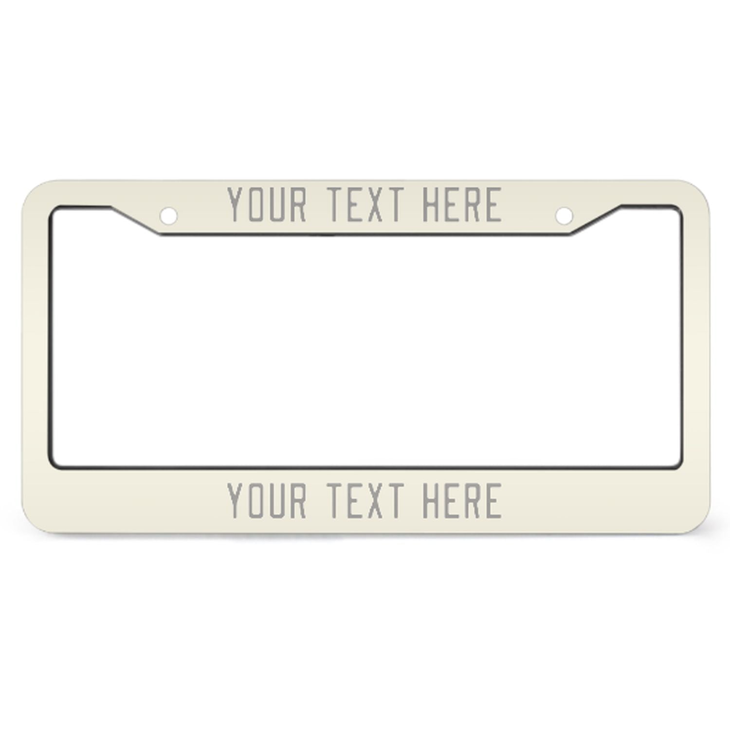 Cornice per targa beige grigia personalizzata