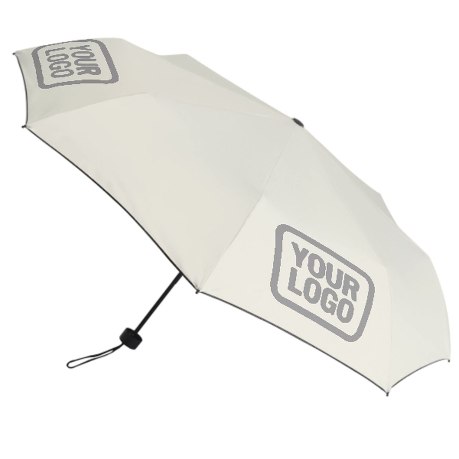 Maßgeschneidertes Beige Grau Automatik-Regenschirm