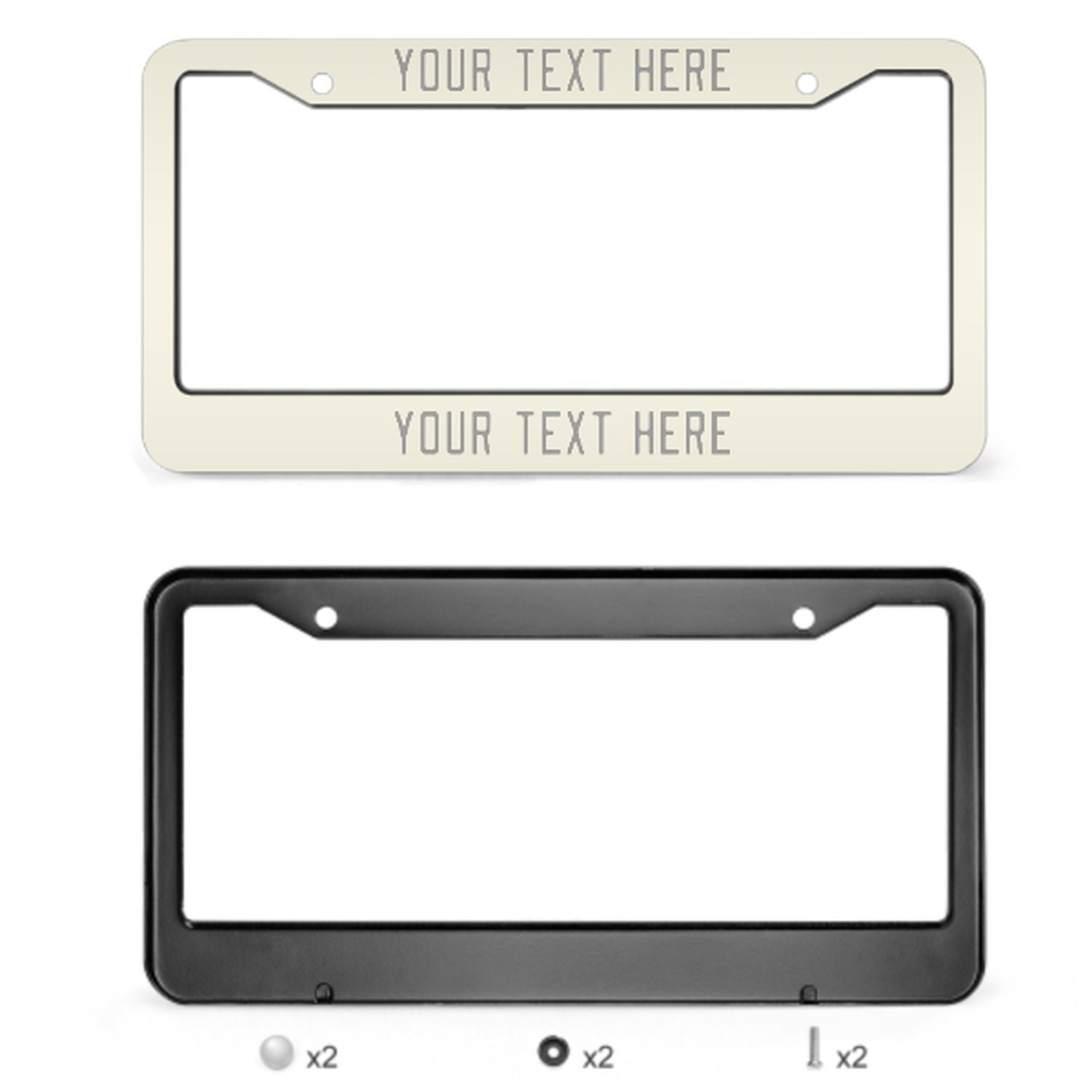 Cornice per targa beige grigia personalizzata