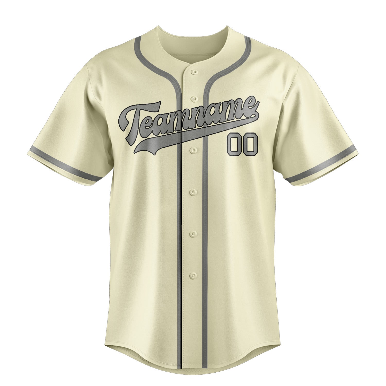 Benutzerdefiniertes Professionelles Beige Grau Baseballtrikot