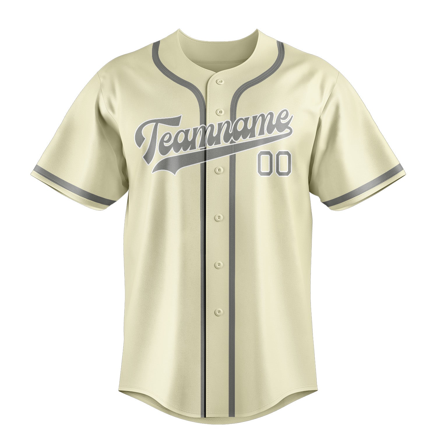 Benutzerdefiniertes Professionelles Beige Grau Baseballtrikot
