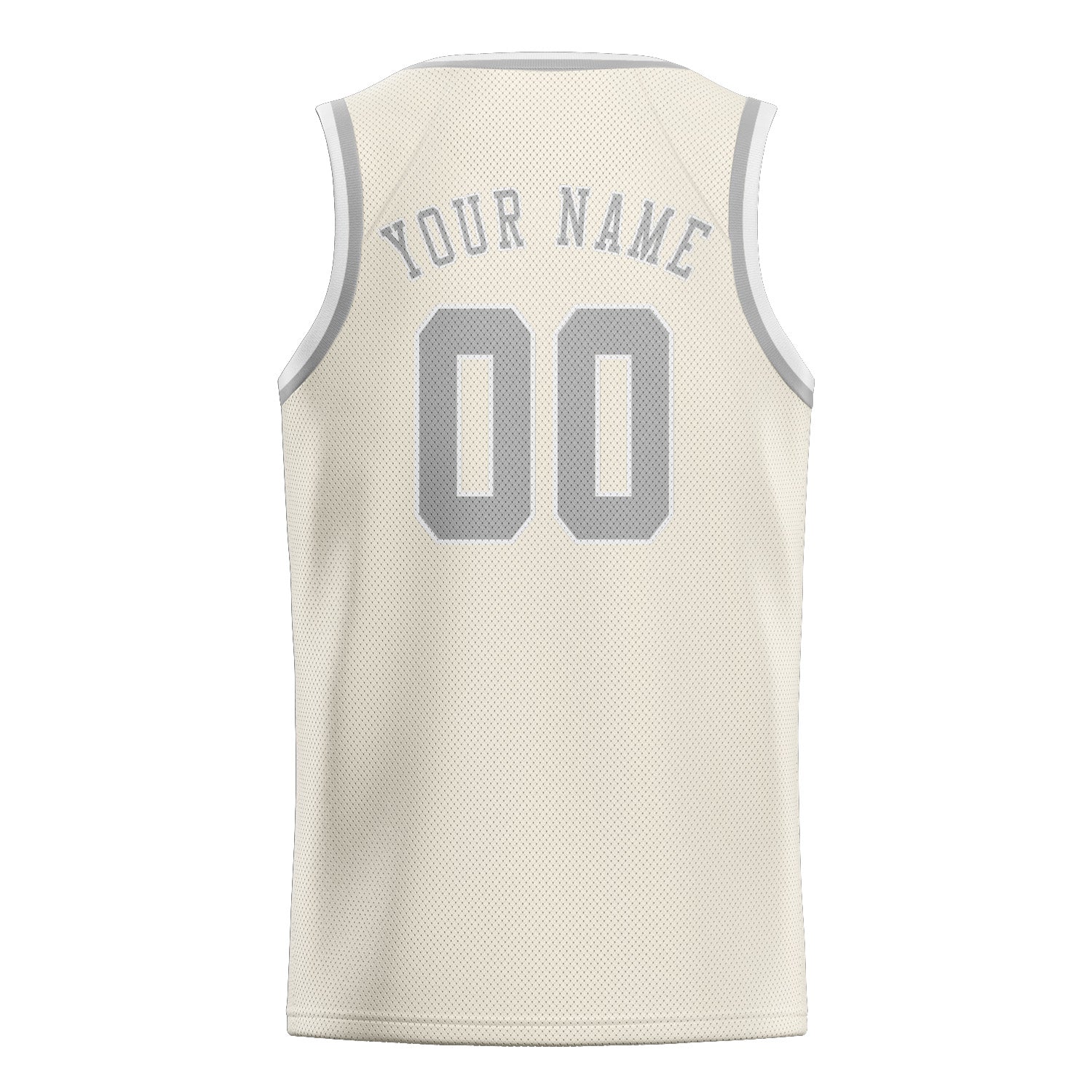 Benutzerdefiniertes Professionelles Beige Grau Basketballtrikot