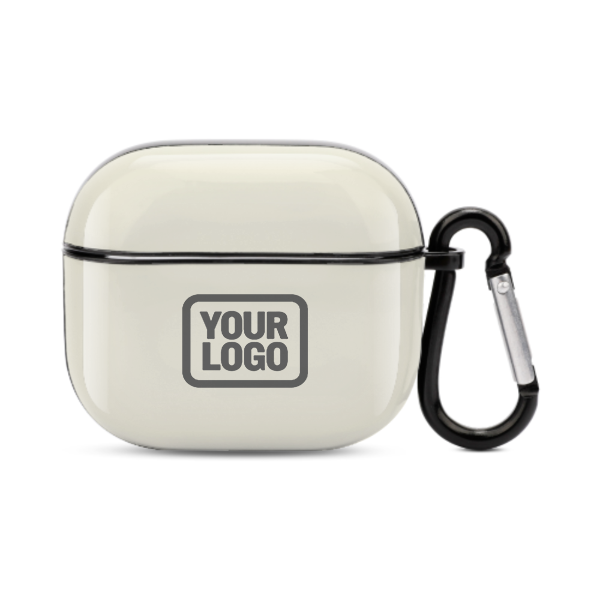 Maßgeschneidertes Beige Dunkelgrau AirPods-Hülle (3. Generation)