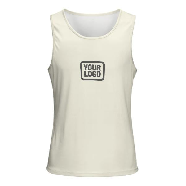 Maßgeschneidertes Beige Dunkelgrau Herren Tanktop