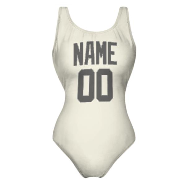 Maillot de bain beige gris foncé sur mesure