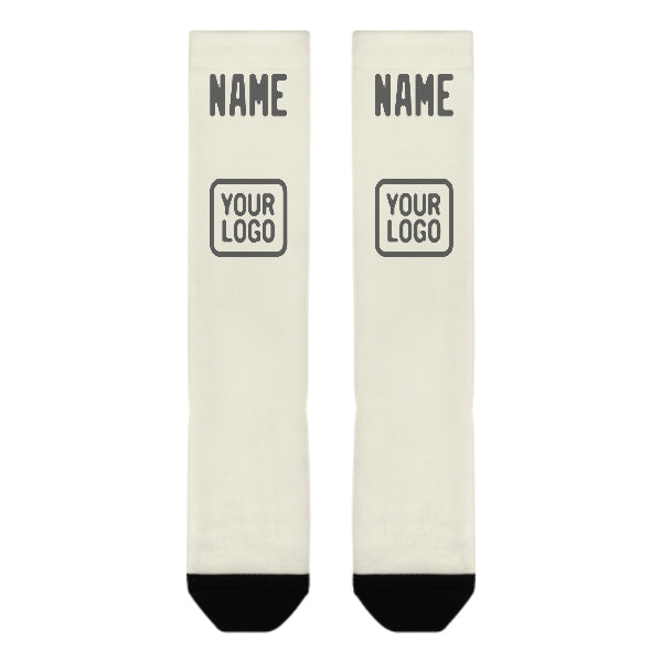 Maßgeschneidertes Beige Dunkelgrau Kniestrümpfe