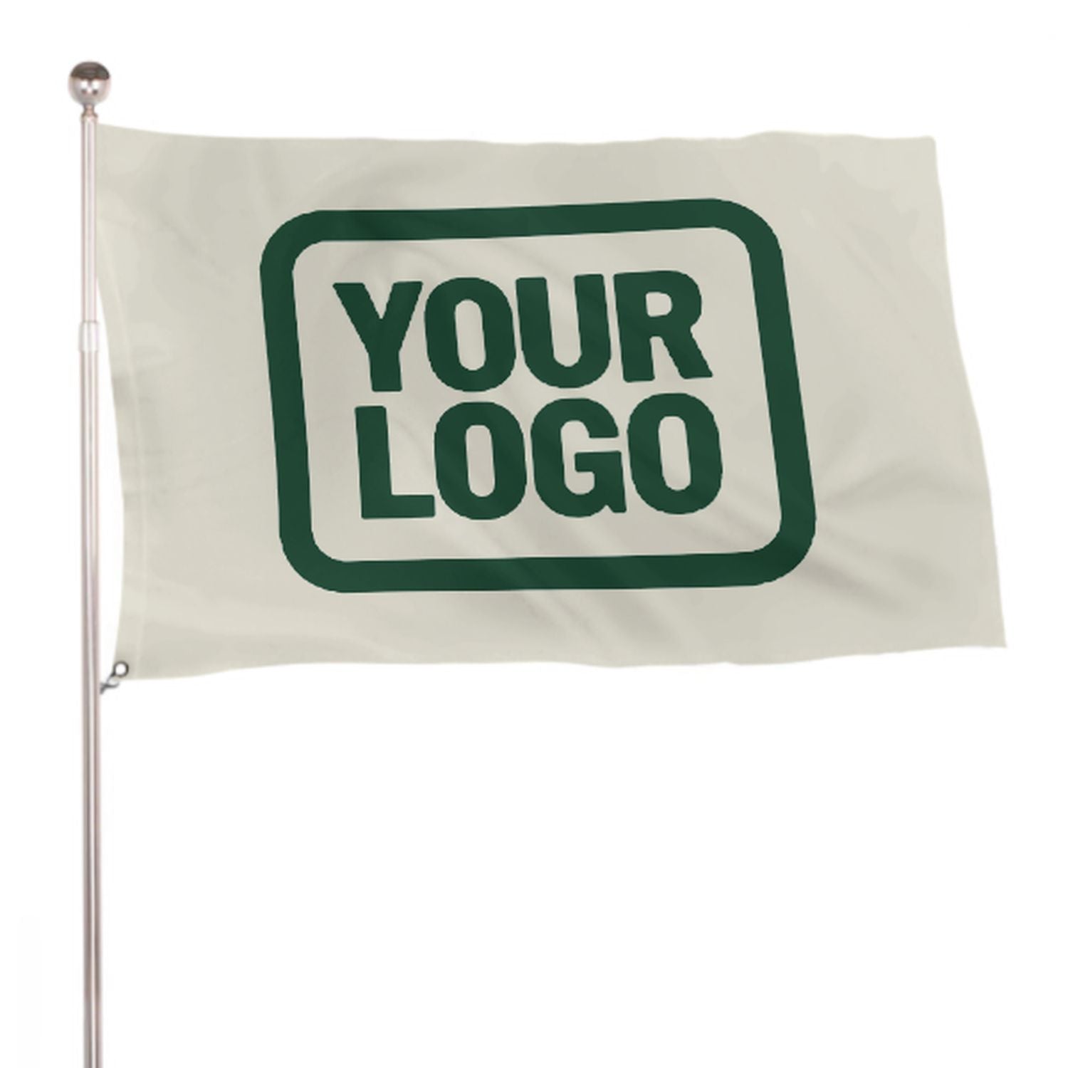 Maßgeschneidertes Beige Moosgrün Flagge