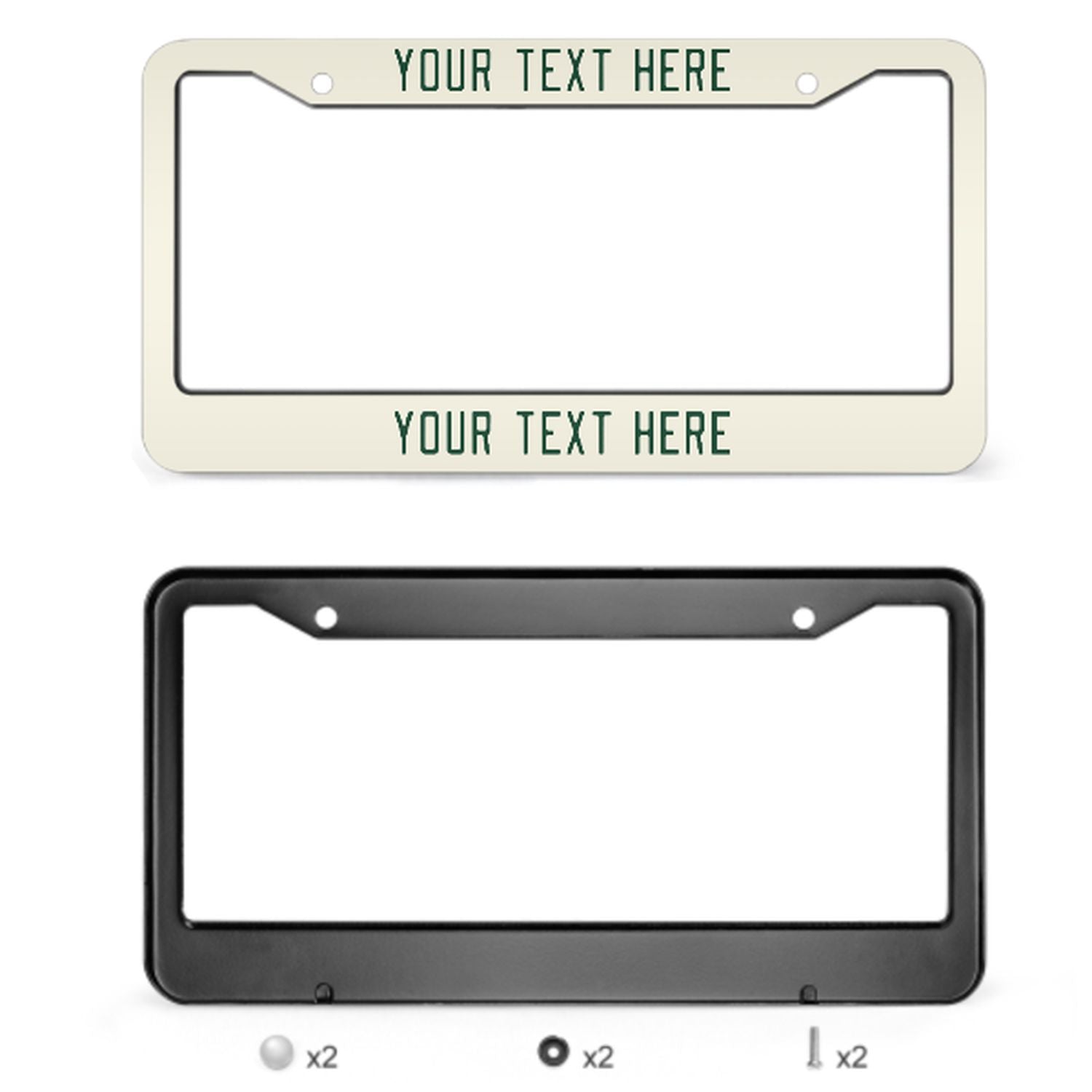 Cornice per targa beige verde muschio su misura
