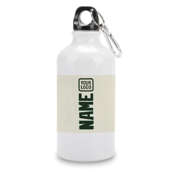 Maßgeschneidertes Beige Tannengrün Sportflasche