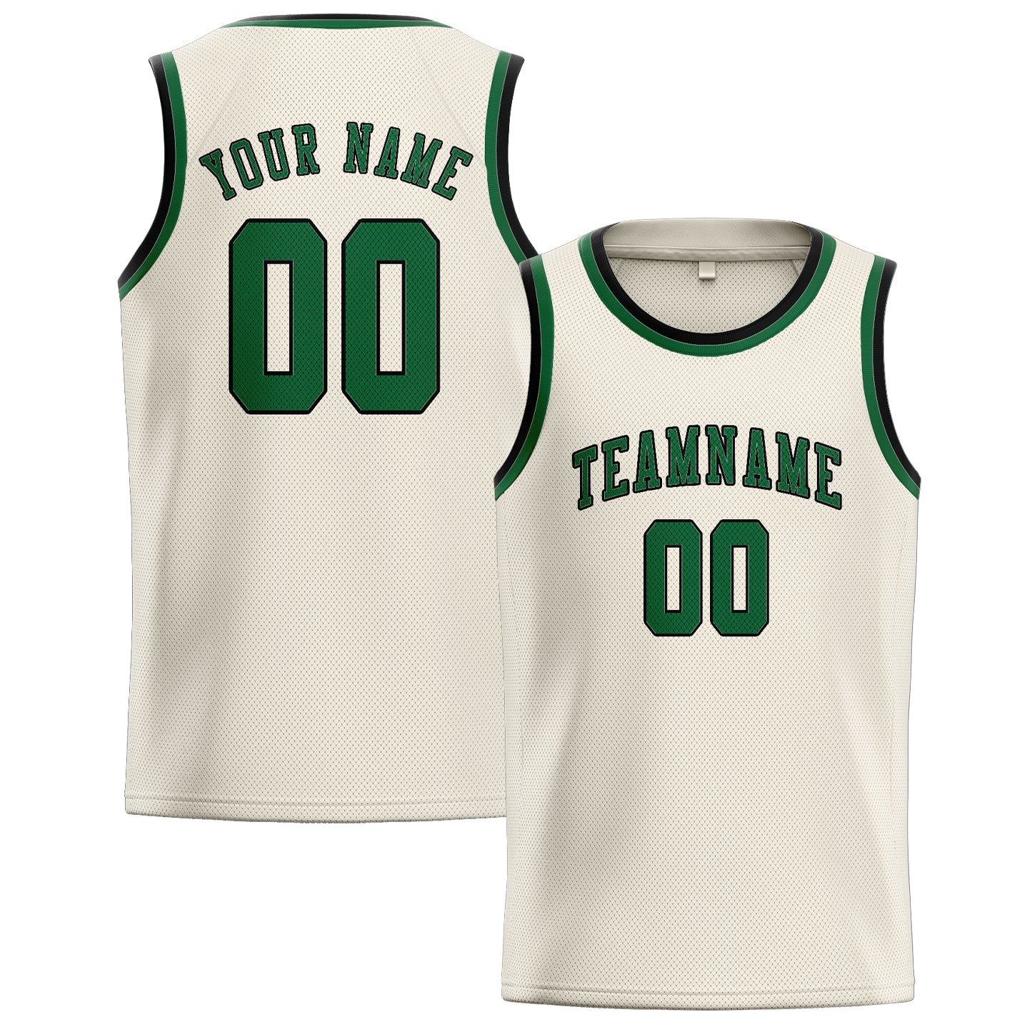 Benutzerdefiniertes Professionelles Beige Moosgrün Basketballtrikot