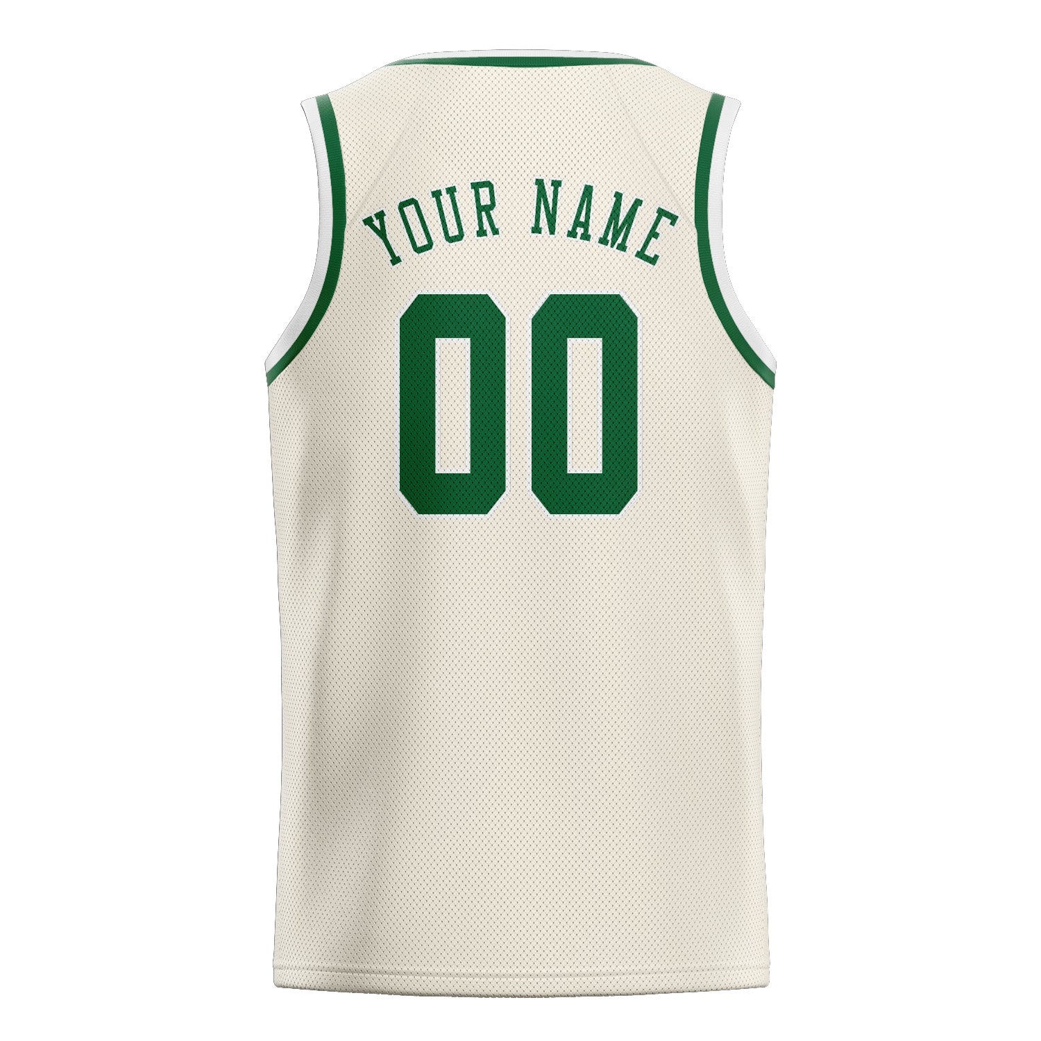 Benutzerdefiniertes Professionelles Beige Moosgrün Basketballtrikot