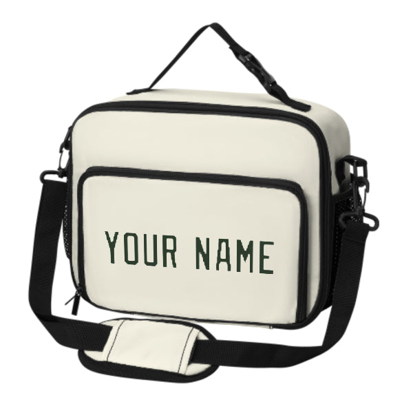 Maßgeschneidertes Beige Dark Green Lunch-Tasche