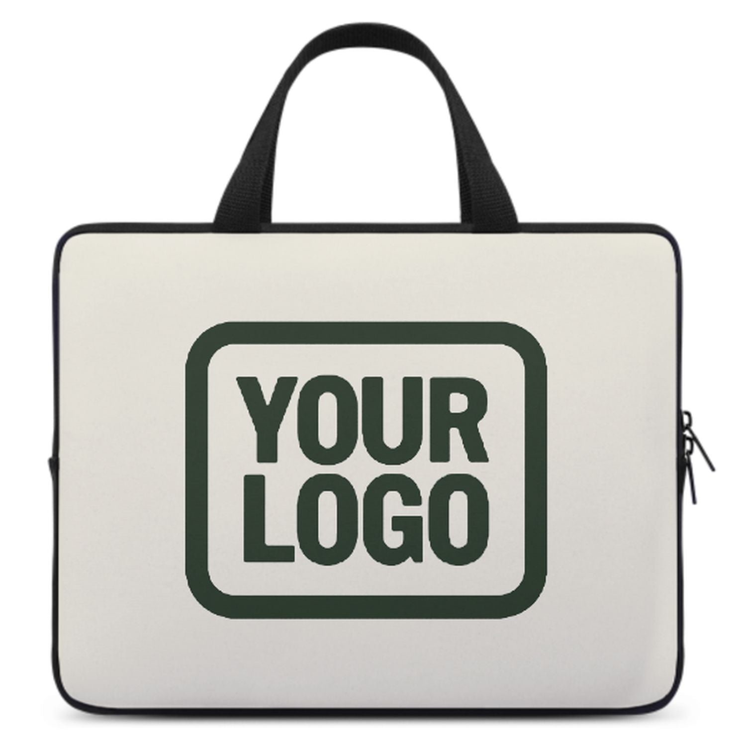 Maßgeschneidertes Beige Dark Green Laptop Tasche