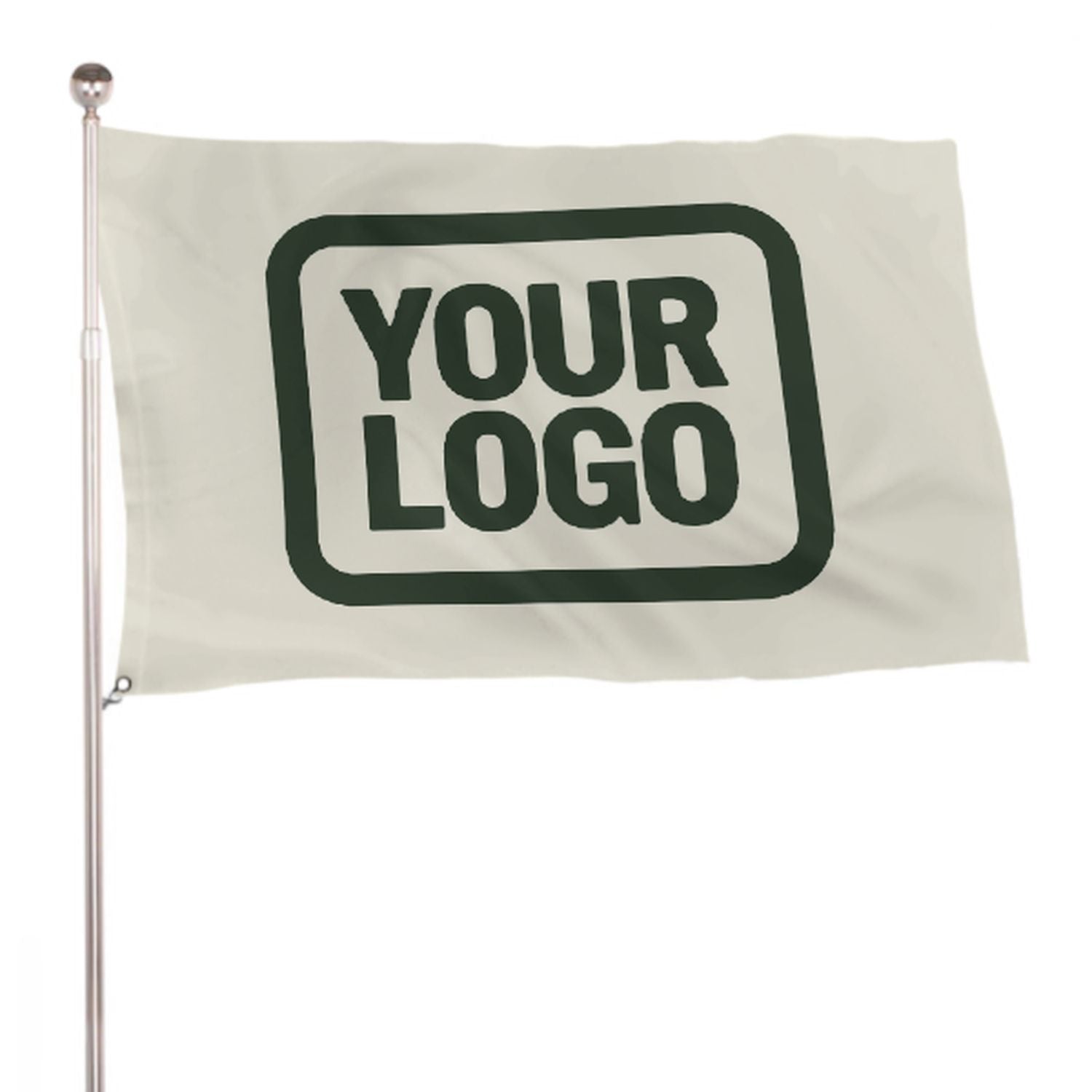 Maßgeschneidertes Beige Tannengrün Flagge