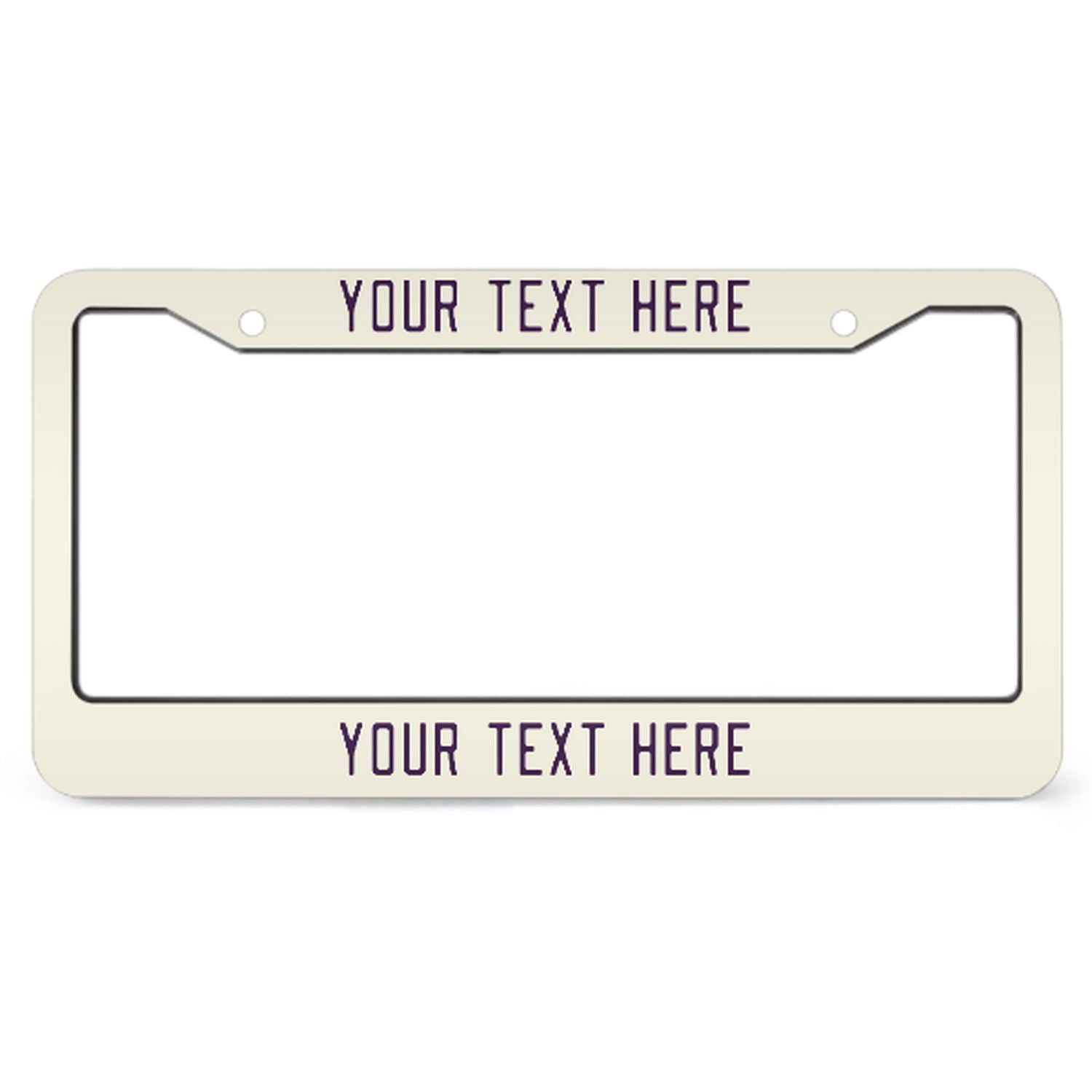 Cornice per targa personalizzata beige viola