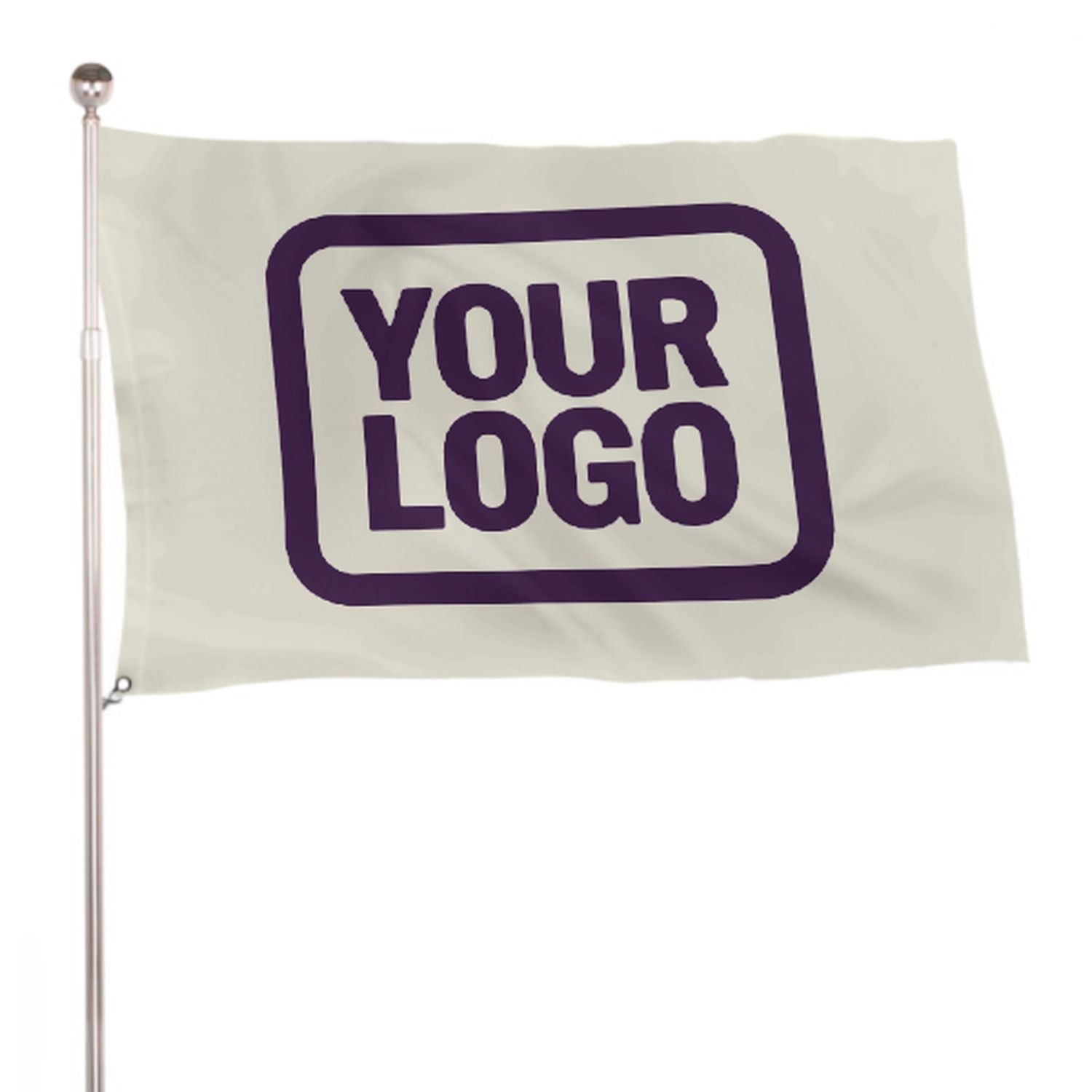 Maßgeschneidertes Beige Lila Flagge