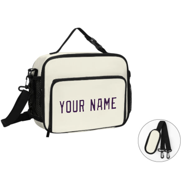 Maßgeschneidertes Beige Purple Lunch-Tasche