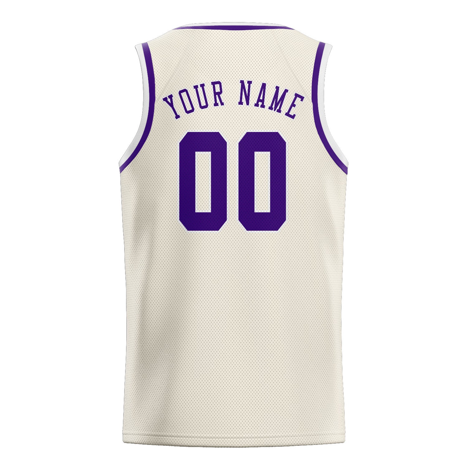 Benutzerdefiniertes Professionelles Beige Lila Basketballtrikot