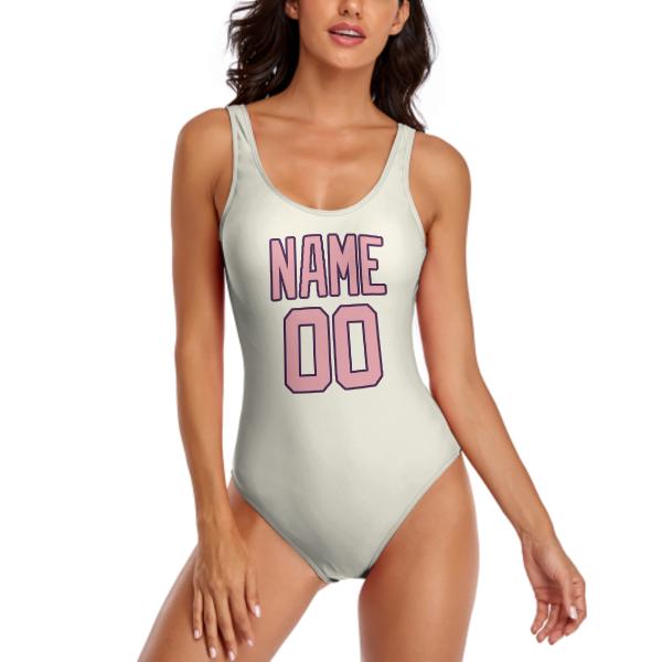 Maillot de bain beige rose sur mesure