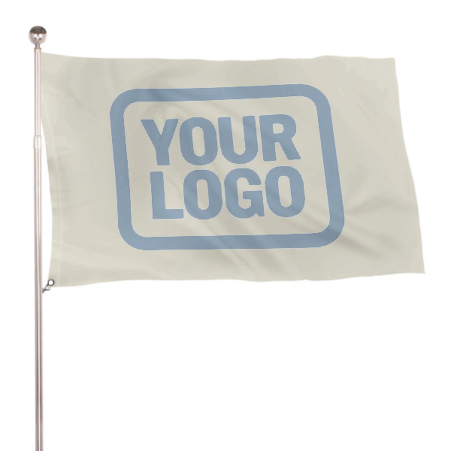 Maßgeschneidertes Beige Hellblau Flagge