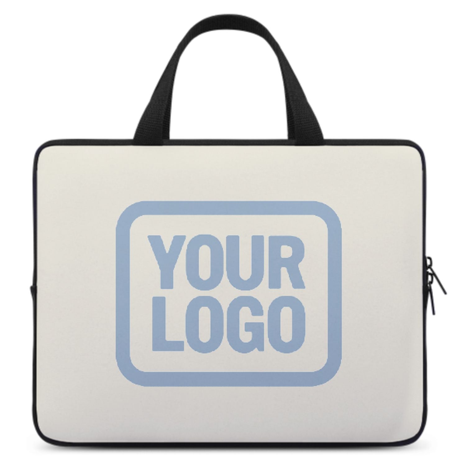 Maßgeschneidertes Beige Light Blue Laptop Tasche