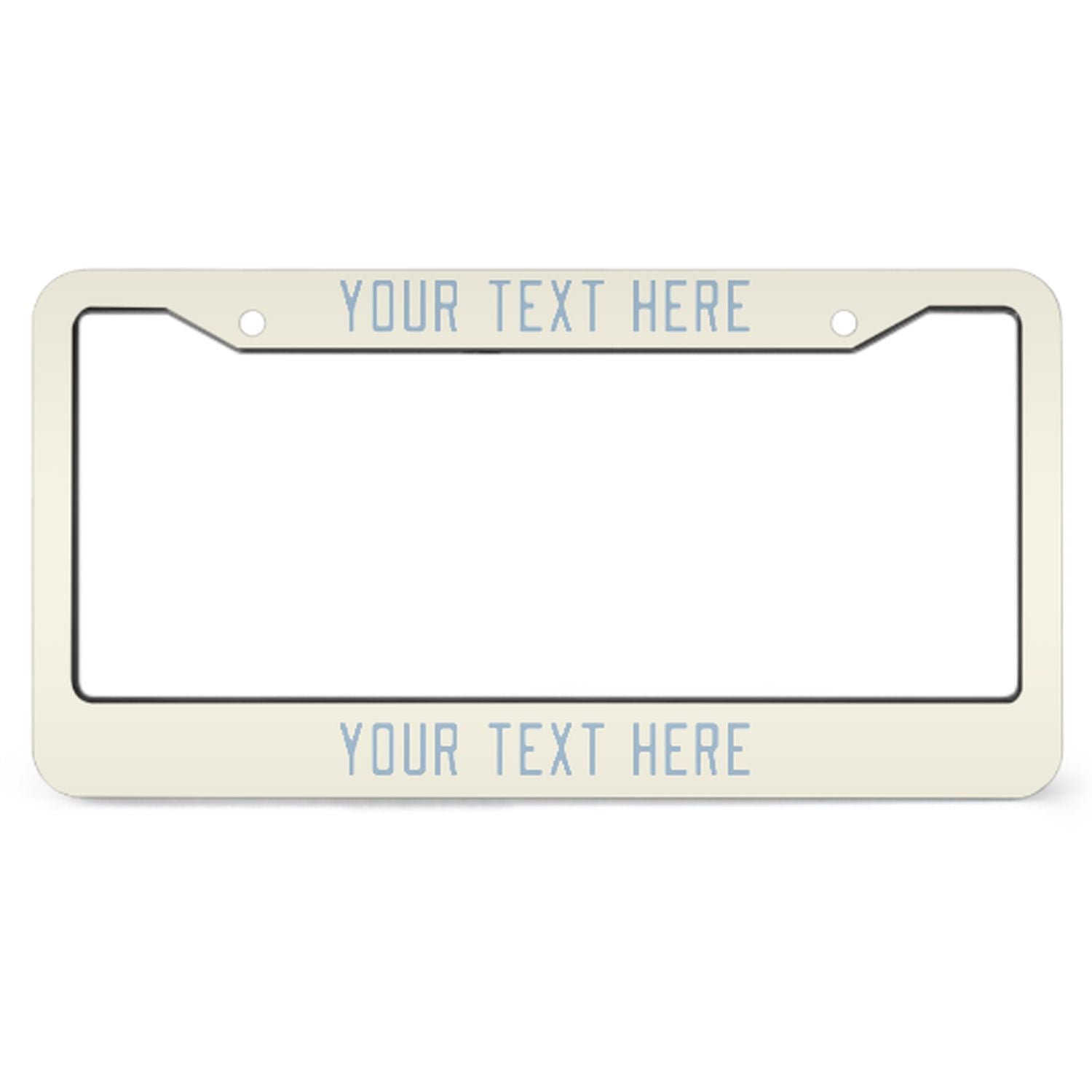 Cornice per targa beige azzurro realizzata su misura