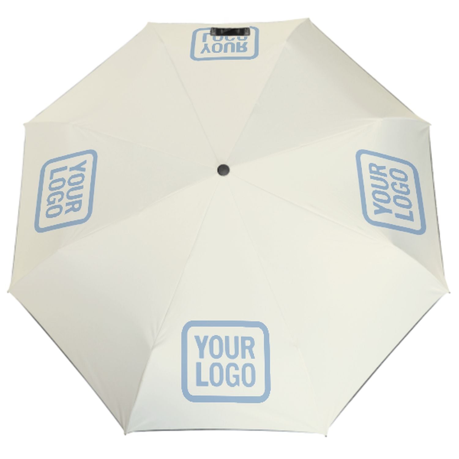 Maßgeschneidertes Beige Hellblau Automatik-Regenschirm