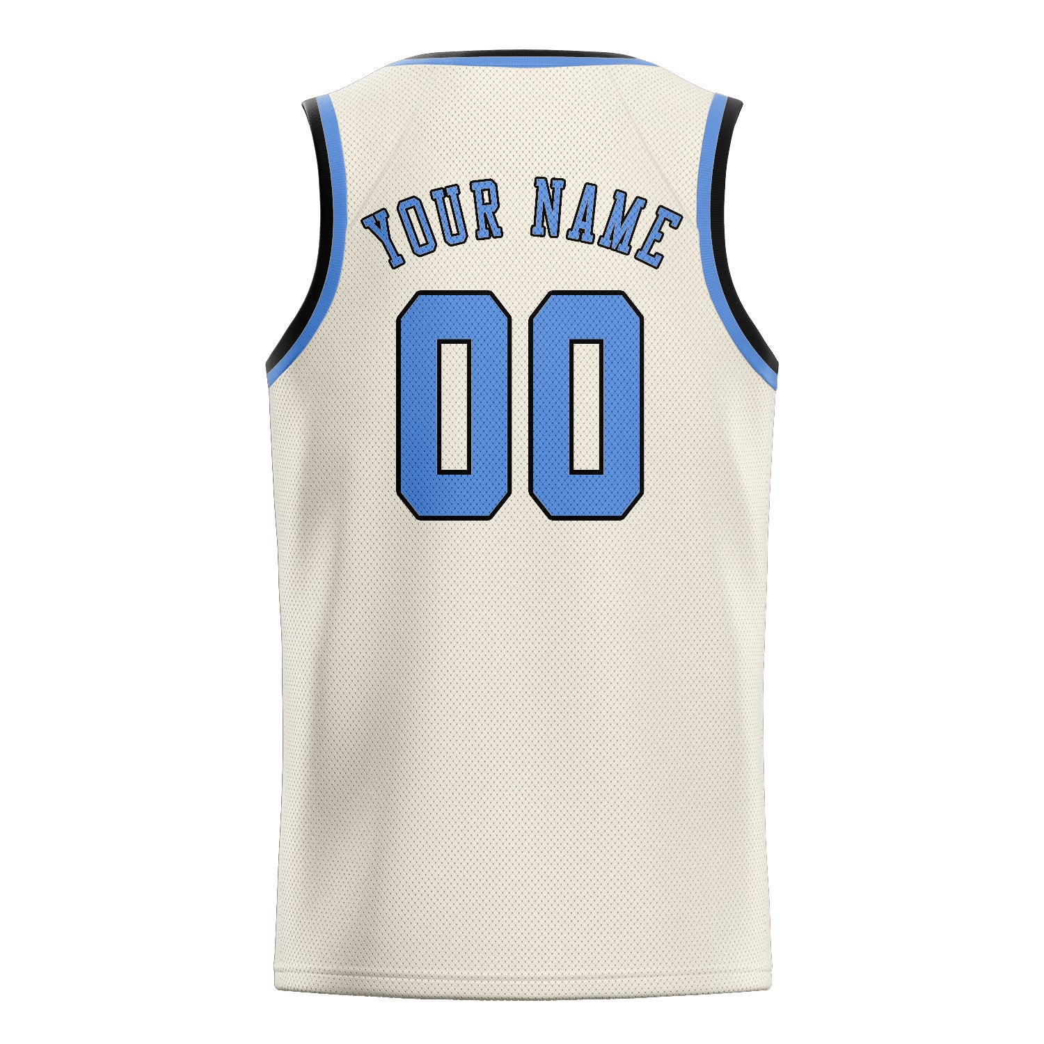Benutzerdefiniertes Professionelles Beige Hellblau Basketballtrikot