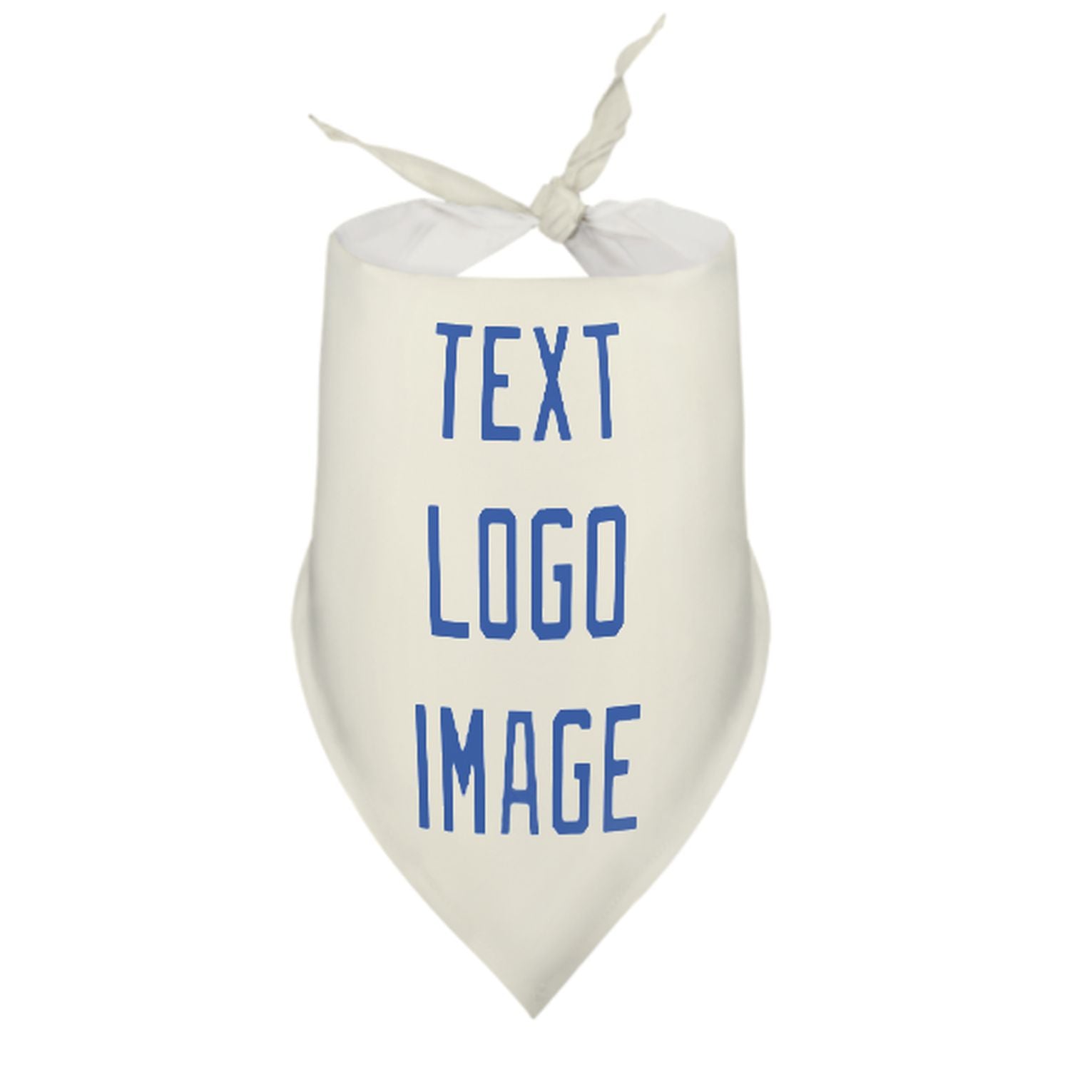 Bandana personalizzata beige-azzurra per animali domestici