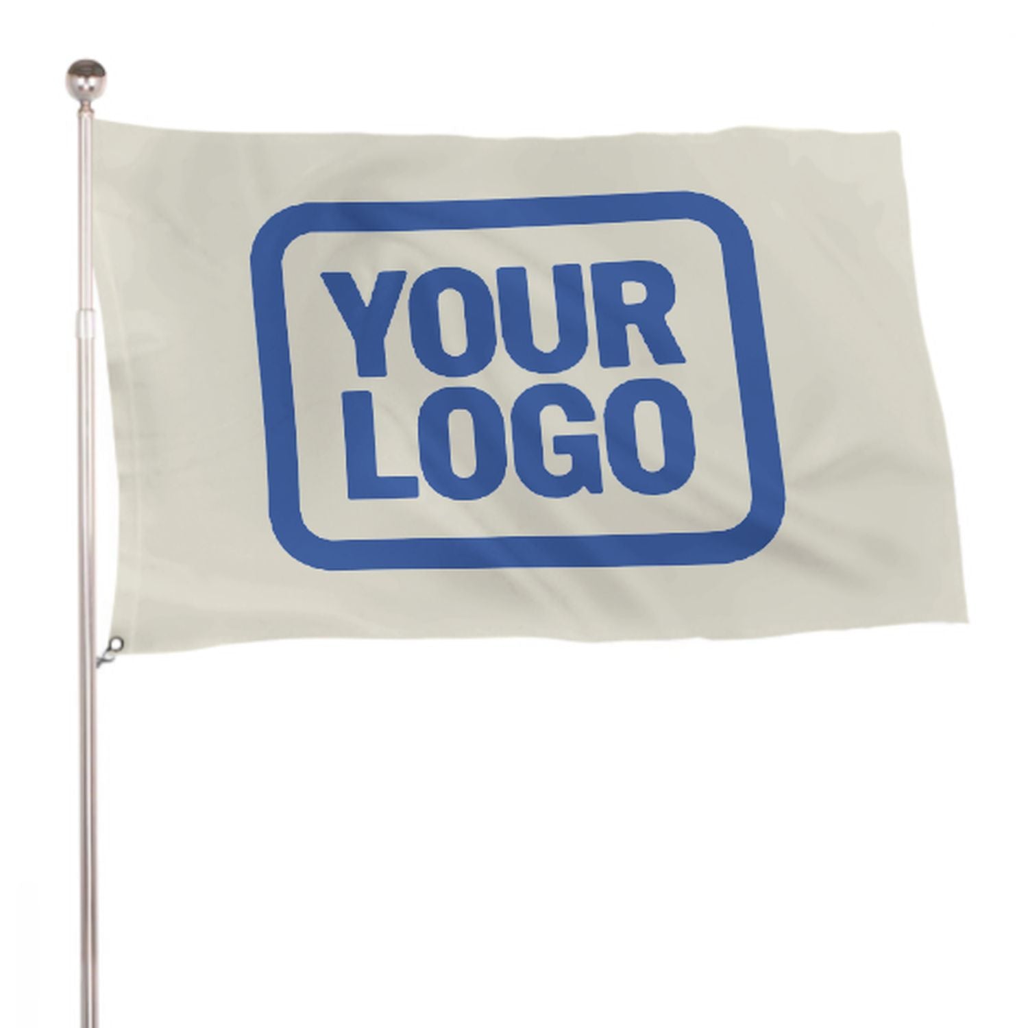 Maßgeschneidertes Beige Himmelblau Flagge