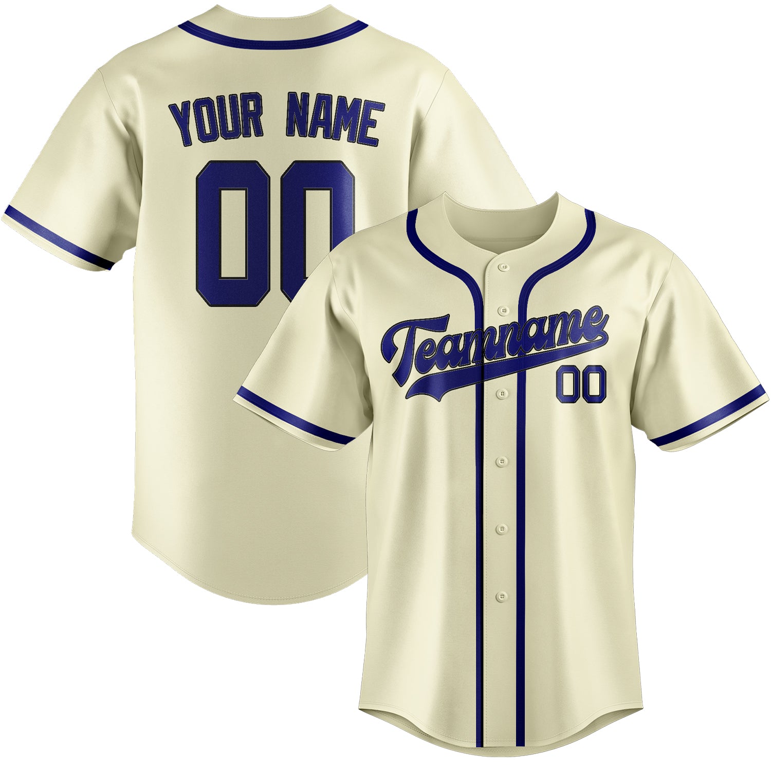 Benutzerdefiniertes Professionelles Beige Himmelblau Baseballtrikot