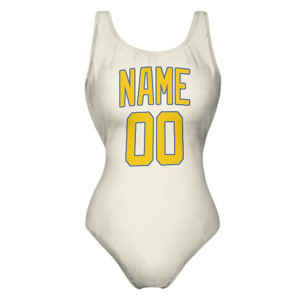Maillot de bain beige doré sur mesure