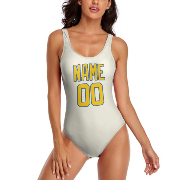Maillot de bain beige doré sur mesure