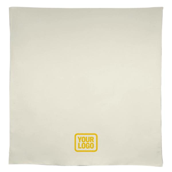 Tovaglia quadrata beige celeste personalizzata