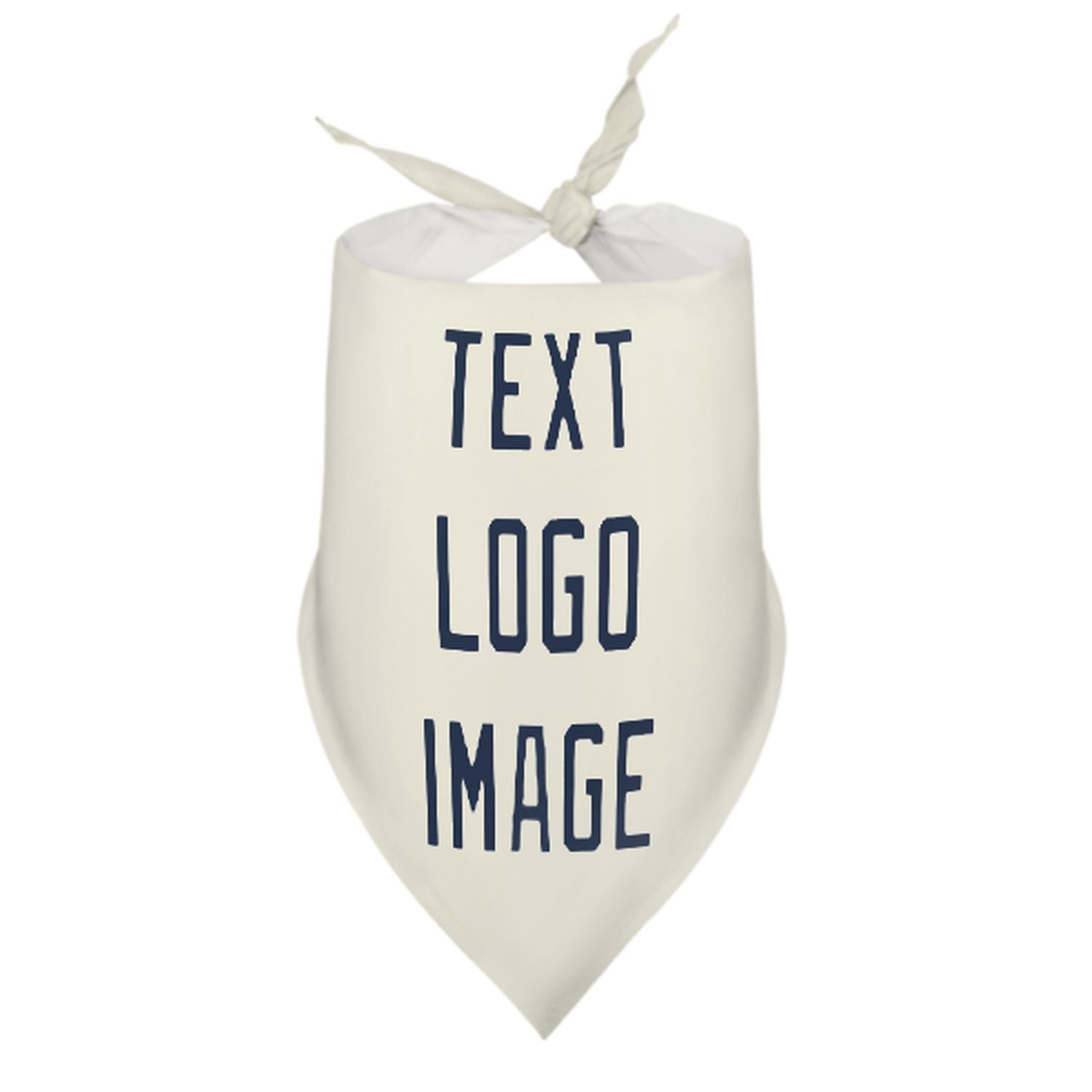 Bandana personalizzata beige blu navy per animali domestici