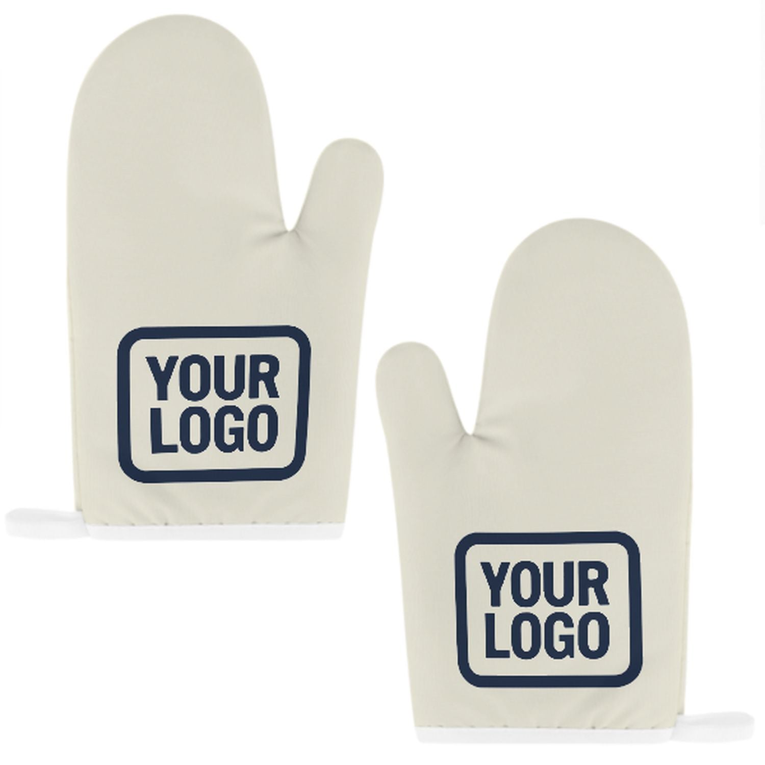 Maßgeschneidertes Beige  Marineblau Topfhandschuh Set – 2-teilig