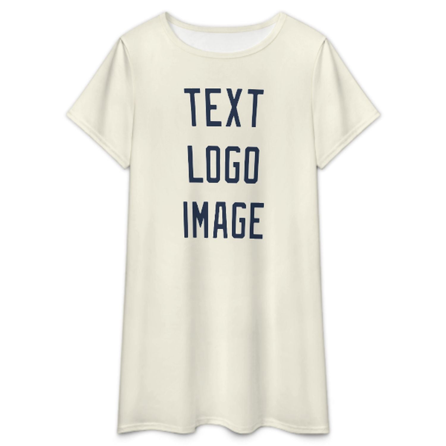 Maßgeschneidertes Beige Marineblau Nachthemd