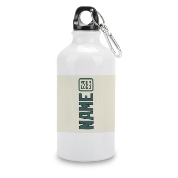 Maßgeschneidertes Beige Blaugrün Sportflasche