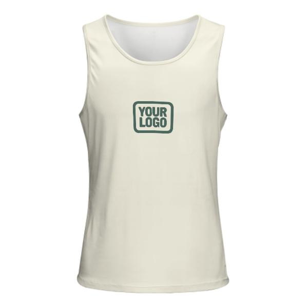 Maßgeschneidertes Beige Blaugrün Herren Tanktop