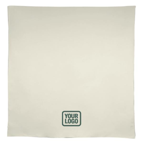 Tovaglia quadrata beige blu navy personalizzata