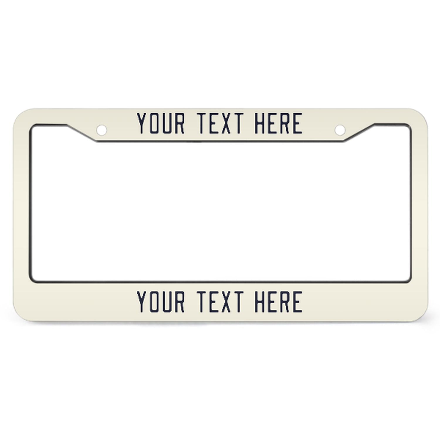 Cornice per targa personalizzata in acciaio beige blu