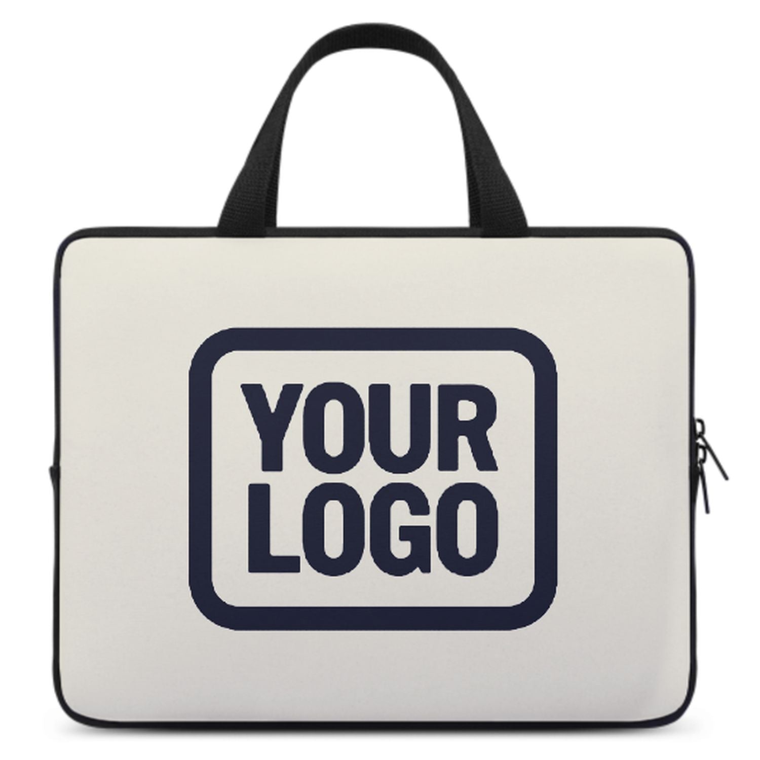 Maßgeschneidertes Beige Navy Laptop Tasche