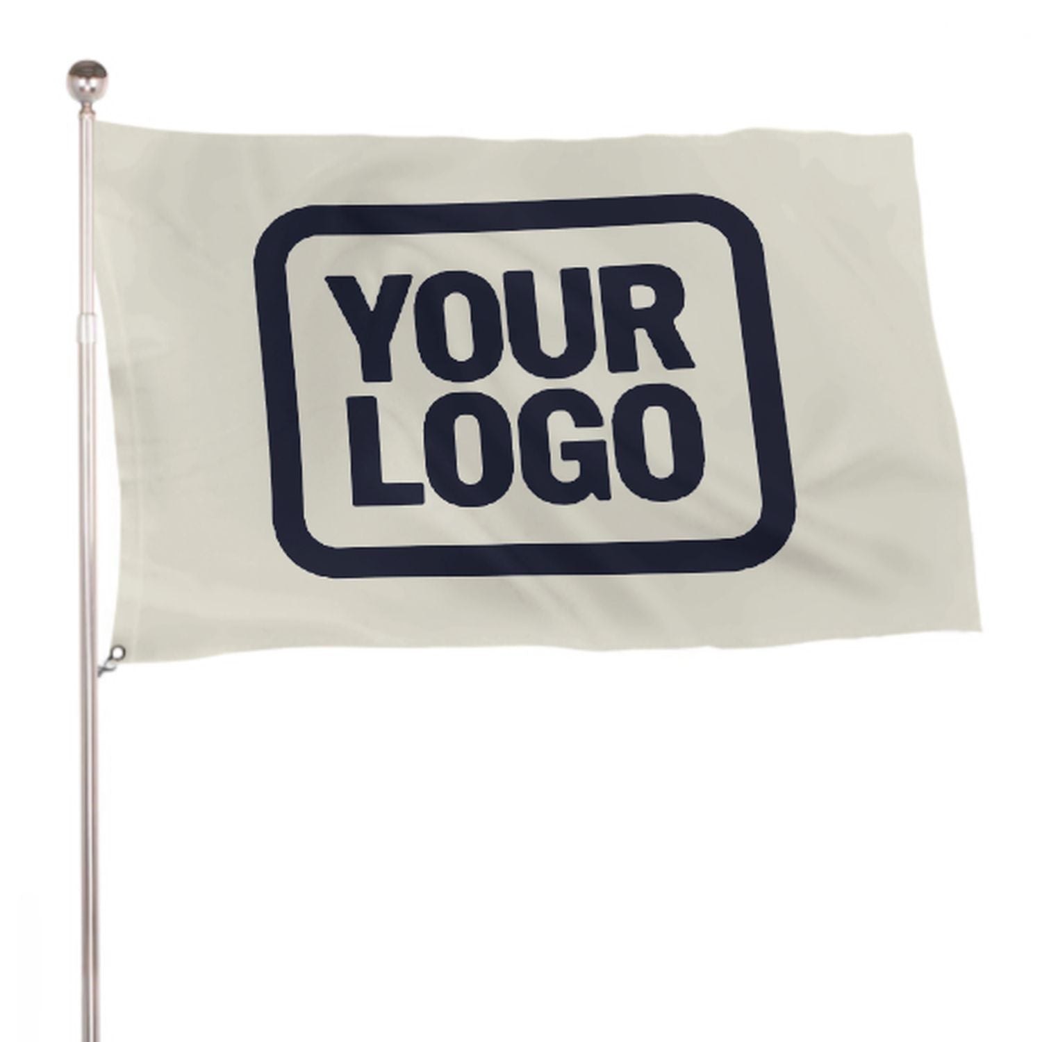 Maßgeschneidertes Beige Stahlblau Flagge
