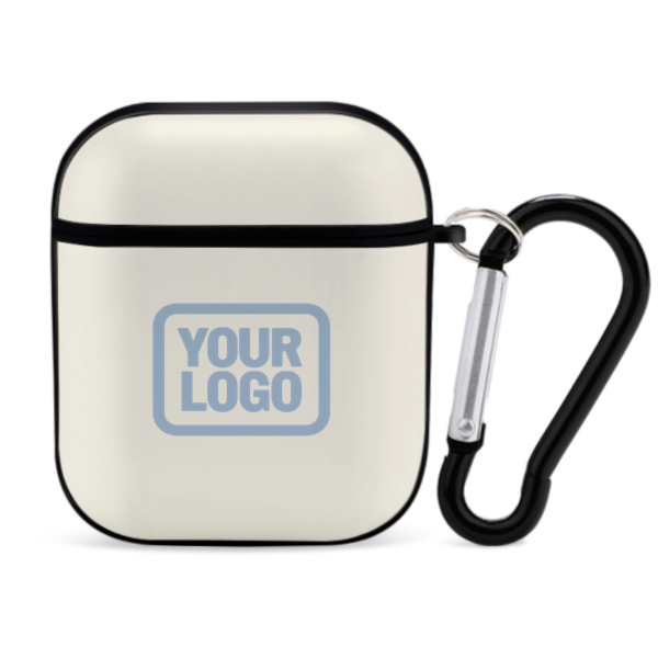 Maßgeschneidertes Beige Hellblau AirPods-Hülle
