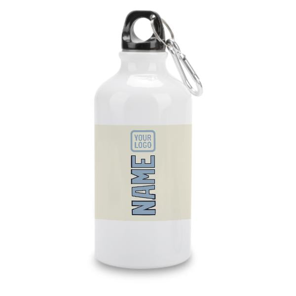 Maßgeschneidertes Beige Hellblau Sportflasche