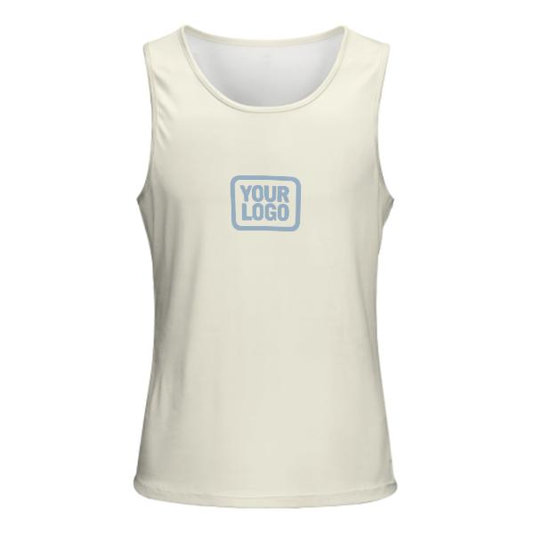 Maßgeschneidertes Beige Hellblau Herren Tanktop
