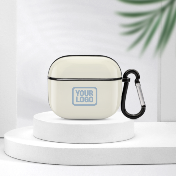 Maßgeschneidertes Beige Hellblau AirPods-Hülle (3. Generation)